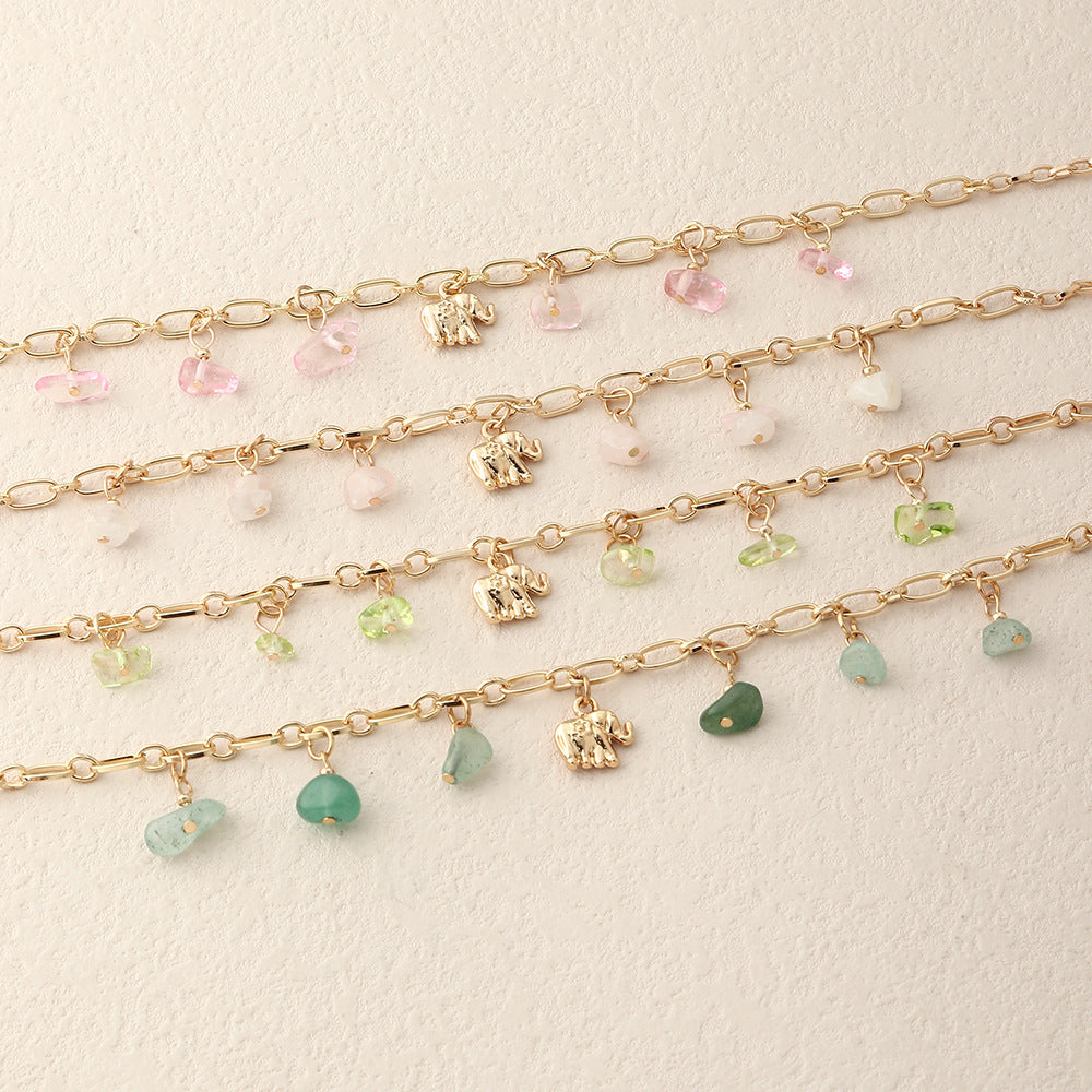 Elefante Collares De Metal Turquesa al por mayor